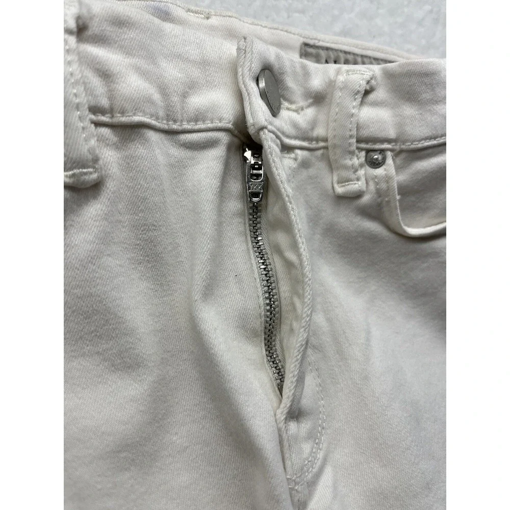 AllSaints Jeans Womens 28 White Grace Slashed Skinny Stretch Pants Pockets Chore